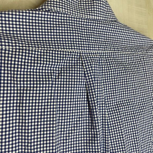 Ralph Lauren navy and white checked‎ long sleeve shirt, size XL - Picture 15 of 16